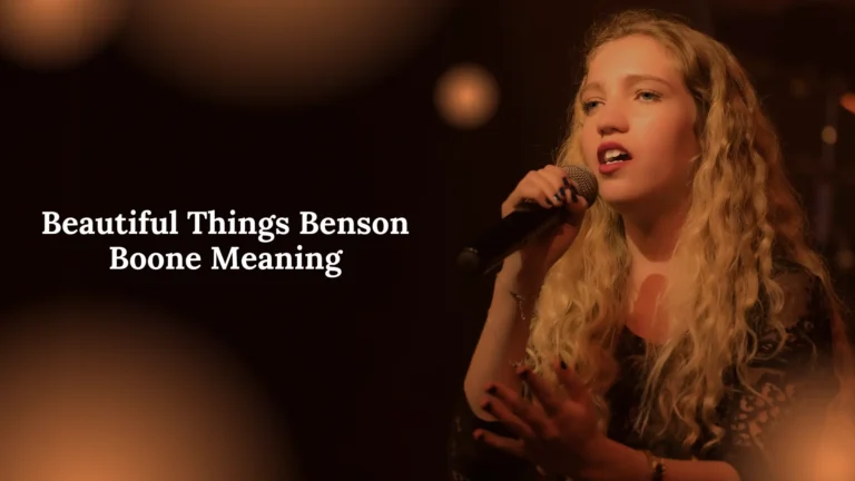 Beautiful Things Benson Boone Meaning